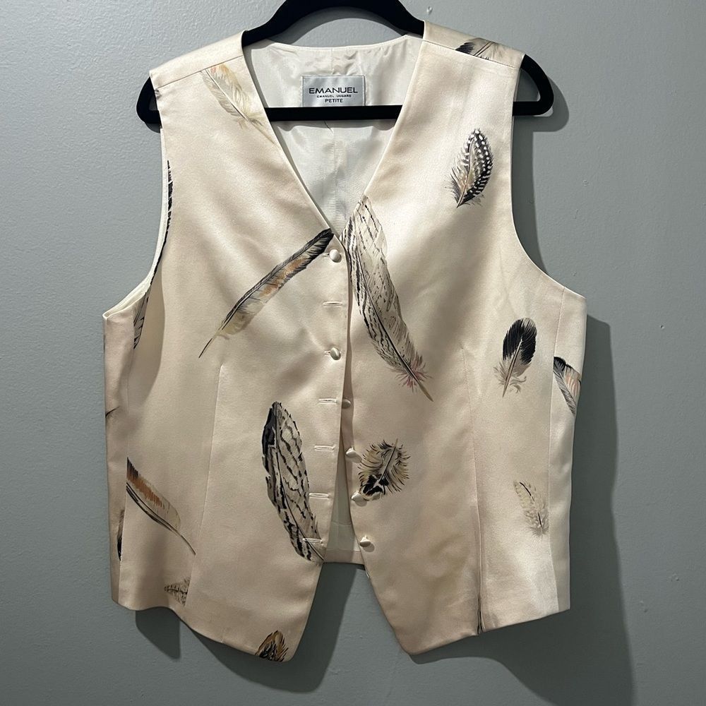 Emanuel Ungaro Vintage Silk Vest - Petite size 10 (measurements in photos)